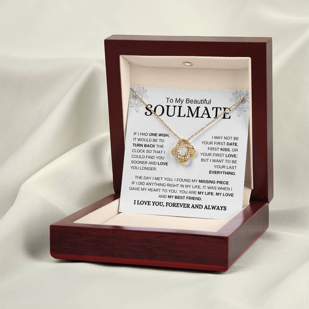 [ALMOST SOLD OUT] Beautiful Soulmate | Love You | Love Knot Necklace - Elliotrose Gifts