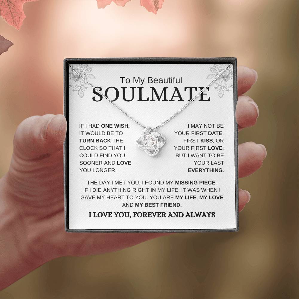 [ALMOST SOLD OUT] Beautiful Soulmate | Love You | Love Knot Necklace - Elliotrose Gifts