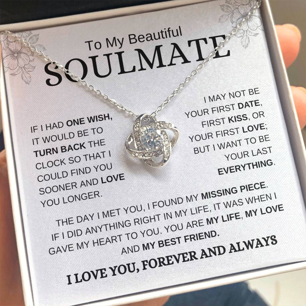 [ALMOST SOLD OUT] Beautiful Soulmate | Love You | Love Knot Necklace - Elliotrose Gifts