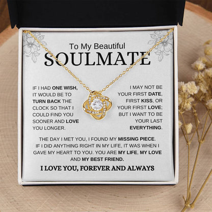 [ALMOST SOLD OUT] Beautiful Soulmate | Love You | Love Knot Necklace - Elliotrose Gifts