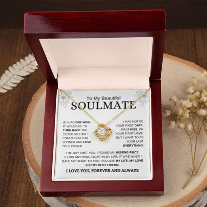 [ALMOST SOLD OUT] Beautiful Soulmate | Love You | Love Knot Necklace - Elliotrose Gifts