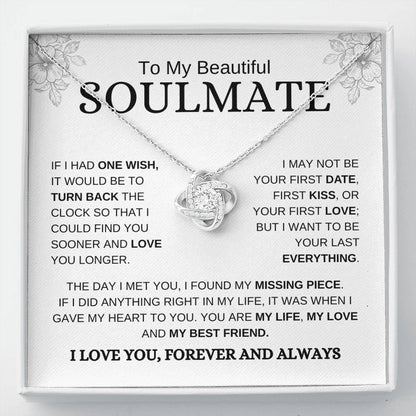 [ALMOST SOLD OUT] Beautiful Soulmate | Love You | Love Knot Necklace - Elliotrose Gifts