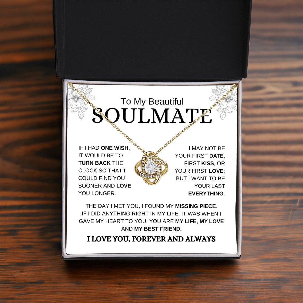 [ALMOST SOLD OUT] Beautiful Soulmate | Love You | Love Knot Necklace - Elliotrose Gifts