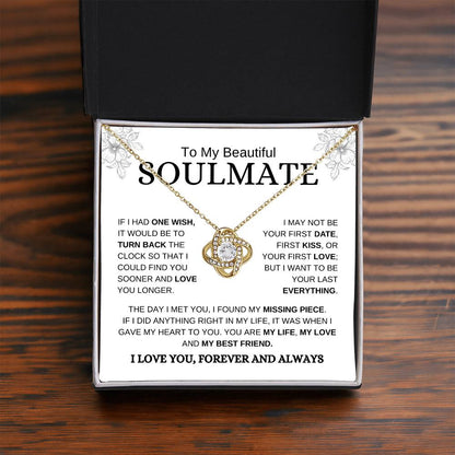 [ALMOST SOLD OUT] Beautiful Soulmate | Love You | Love Knot Necklace - Elliotrose Gifts