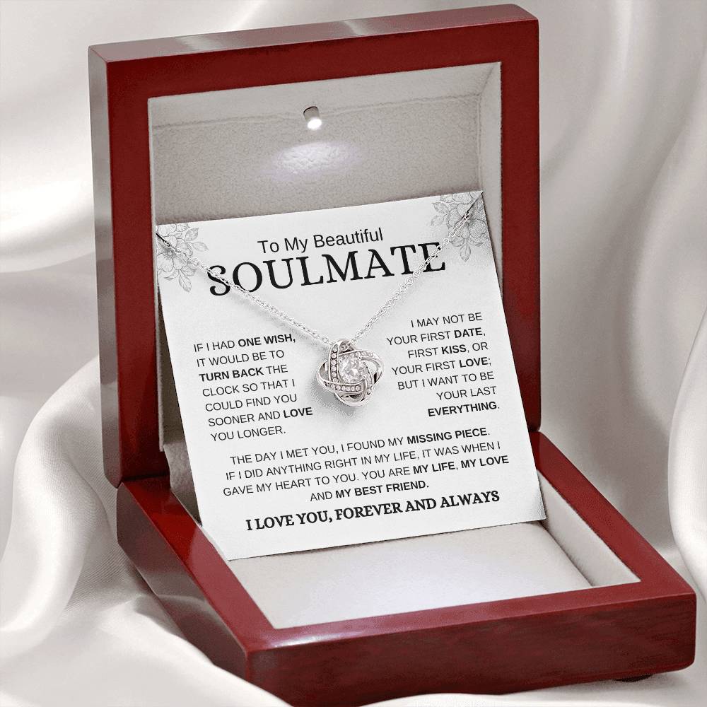 [ALMOST SOLD OUT] Beautiful Soulmate | Love You | Love Knot Necklace - Elliotrose Gifts