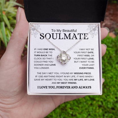 [ALMOST SOLD OUT] Beautiful Soulmate | Love You | Love Knot Necklace - Elliotrose Gifts