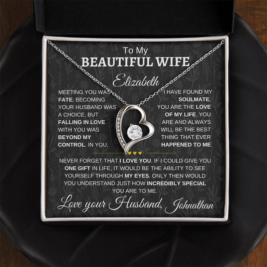 Personalized To My Wife | Love Of My Life | Forever Love Necklace - Elliotrose Gifts