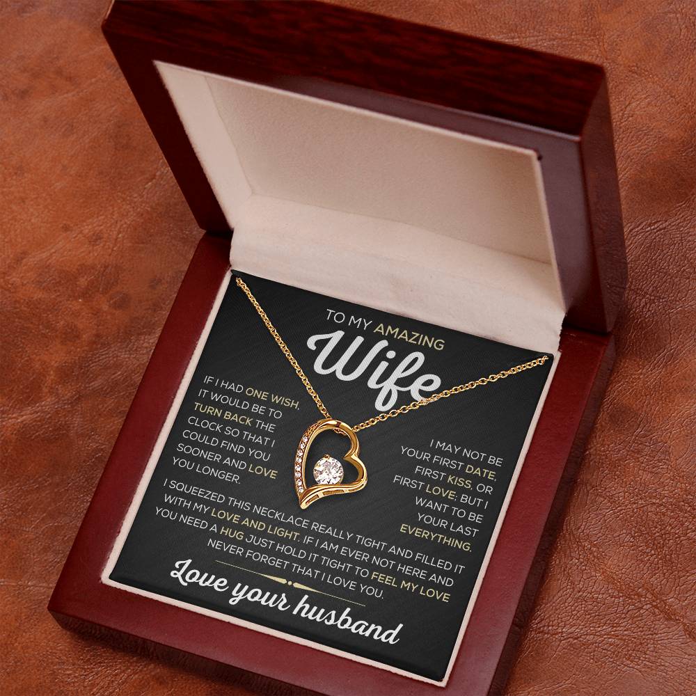 To My Amazing Wife | One Wish | Forever Love Necklace - Elliotrose Gifts