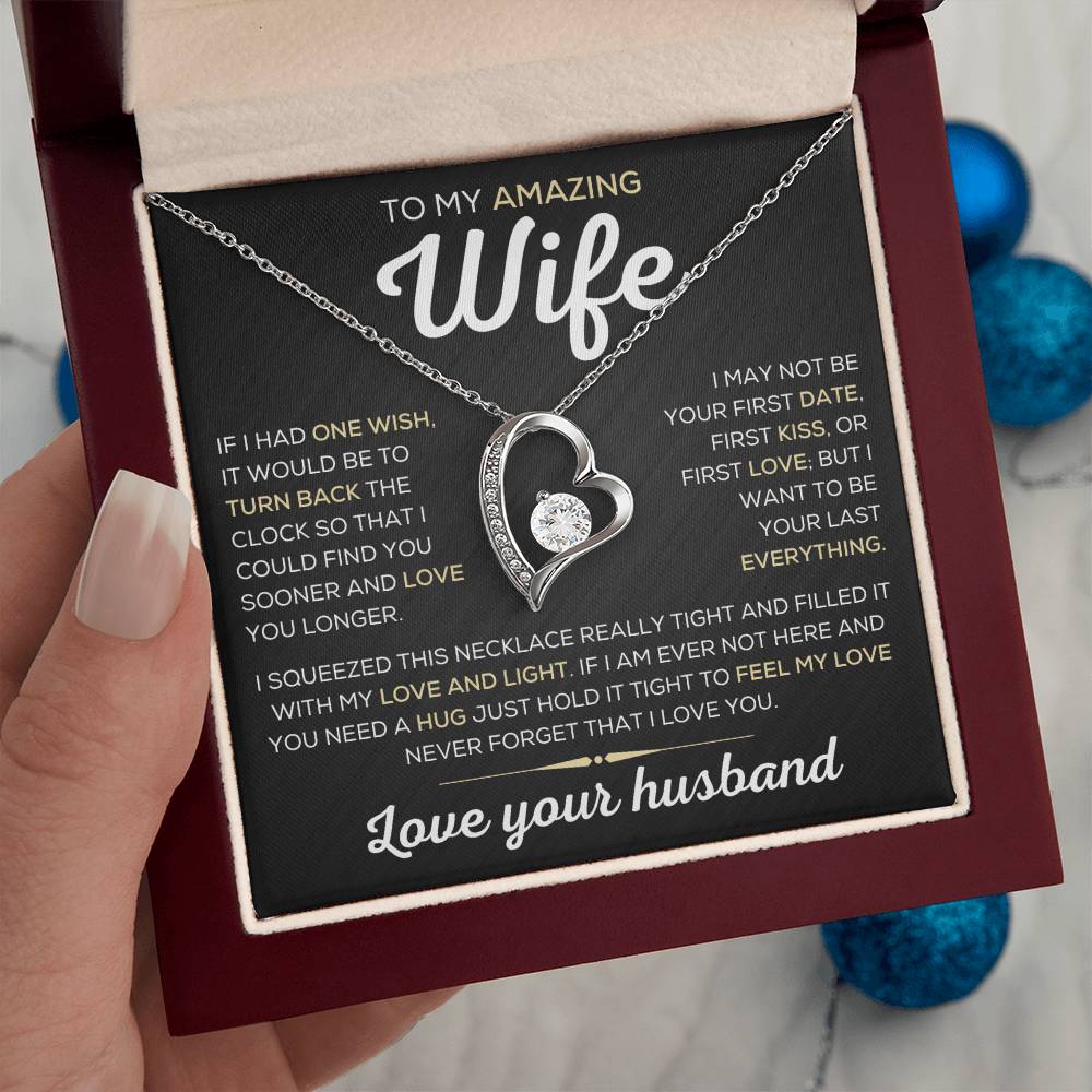 To My Amazing Wife | One Wish | Forever Love Necklace - Elliotrose Gifts