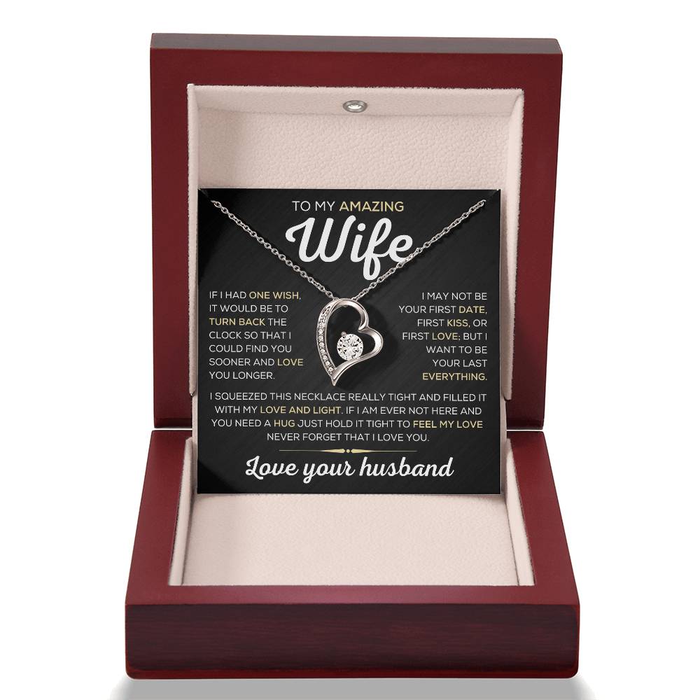 To My Amazing Wife | One Wish | Forever Love Necklace - Elliotrose Gifts