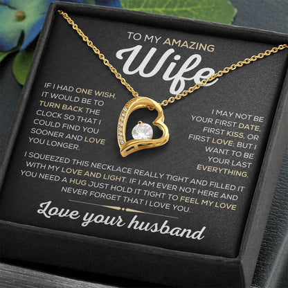 To My Amazing Wife | One Wish | Forever Love Necklace - Elliotrose Gifts