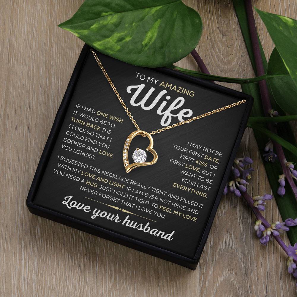 To My Amazing Wife | One Wish | Forever Love Necklace - Elliotrose Gifts