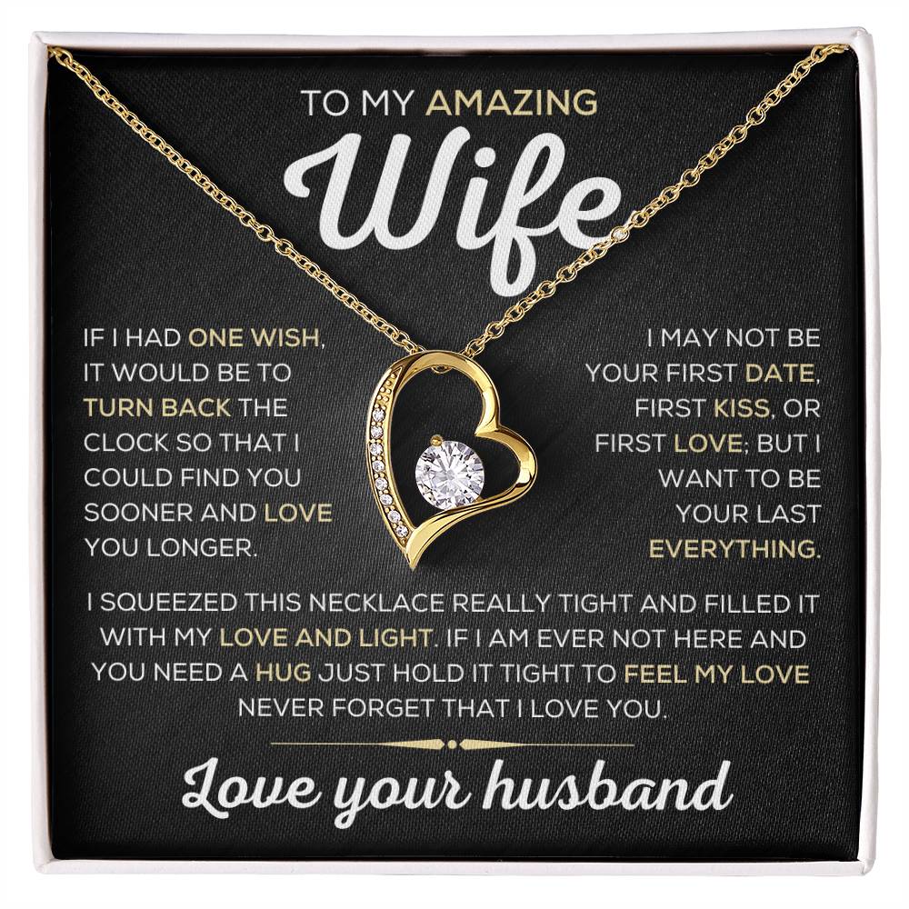 To My Amazing Wife | One Wish | Forever Love Necklace - Elliotrose Gifts