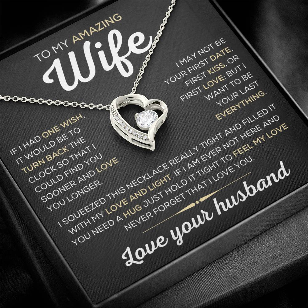 To My Amazing Wife | One Wish | Forever Love Necklace - Elliotrose Gifts