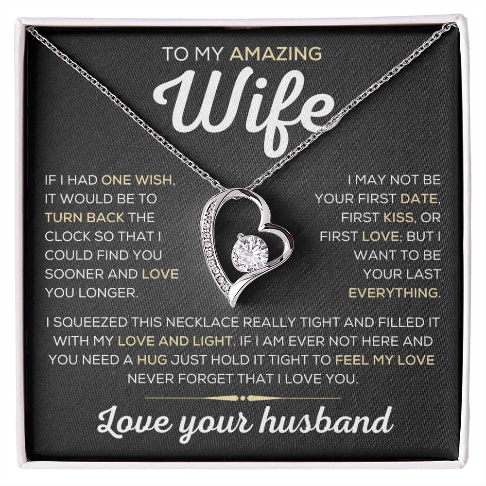 To My Amazing Wife | One Wish | Forever Love Necklace - Elliotrose Gifts