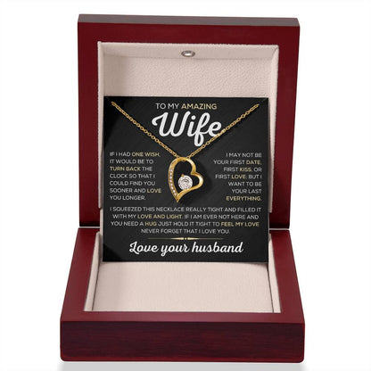 To My Amazing Wife | One Wish | Forever Love Necklace - Elliotrose Gifts