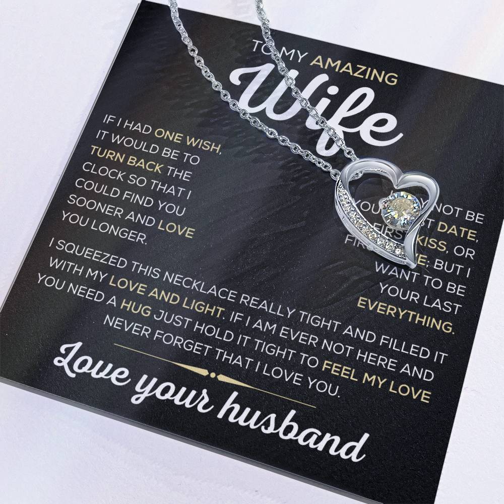 To My Amazing Wife | One Wish | Forever Love Necklace - Elliotrose Gifts