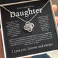 To My Beautiful Daughter | A Miracle | Love Knot Necklace - Elliotrose Gifts