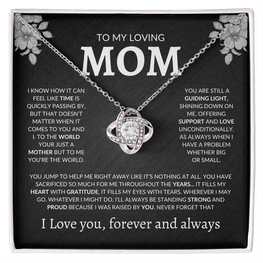 To My Loving Mom | My Guiding Light | Love Knot Necklace - Elliotrose Gifts