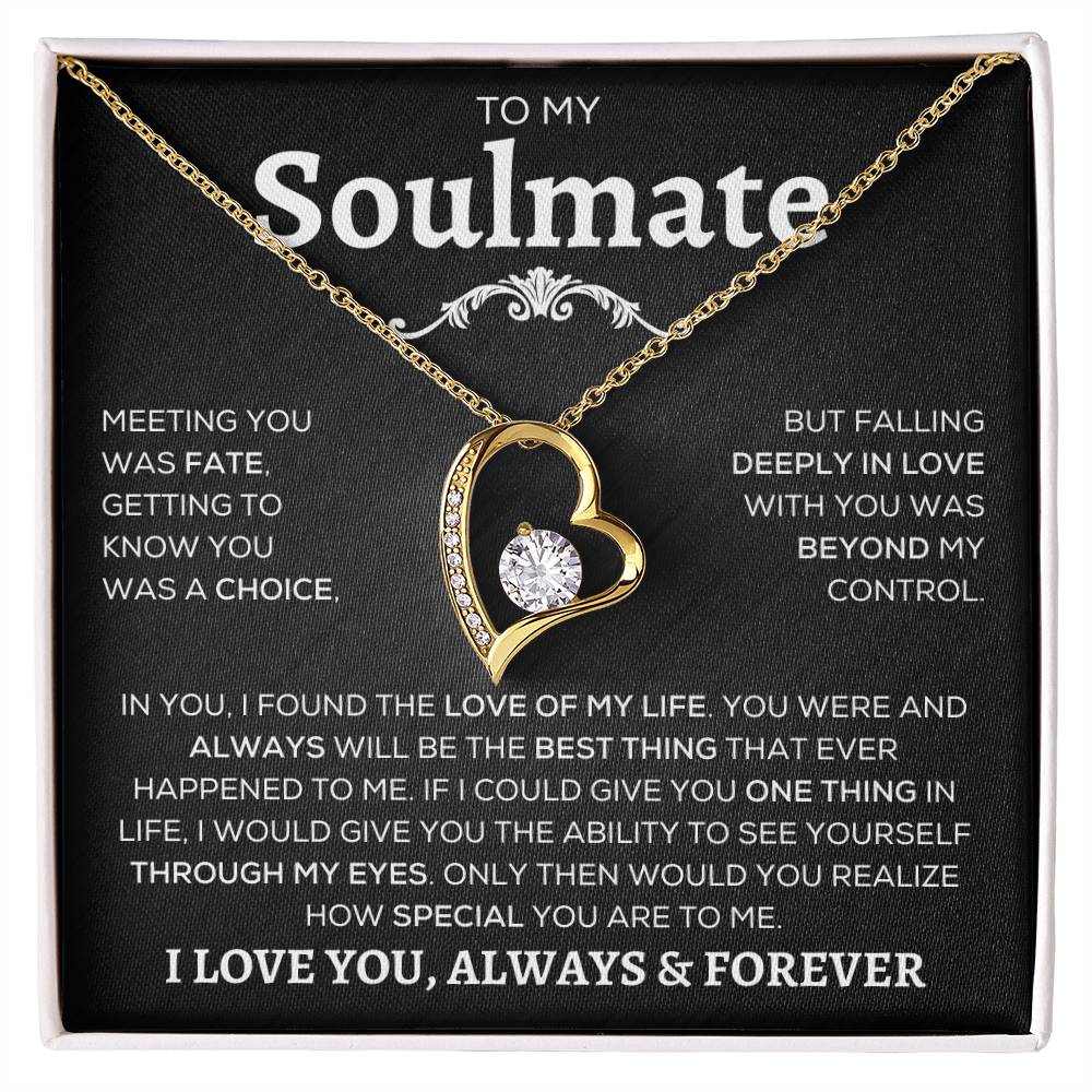 To My Soulmate | Meeting You Was Fate | Forever Love Necklace - Elliotrose Gifts