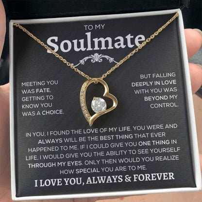 To My Soulmate | Meeting You Was Fate | Forever Love Necklace - Elliotrose Gifts