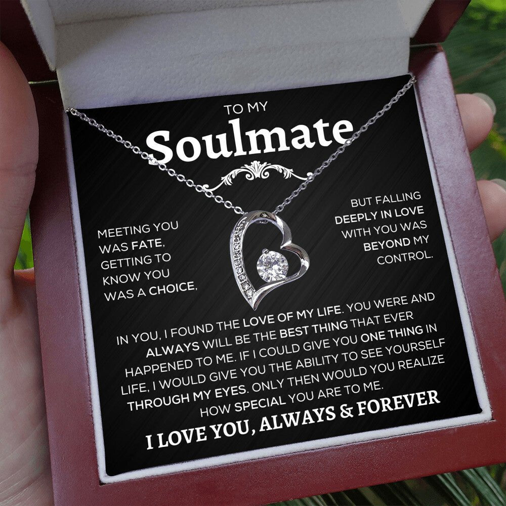 To My Soulmate | Meeting You Was Fate | Forever Love Necklace - Elliotrose Gifts