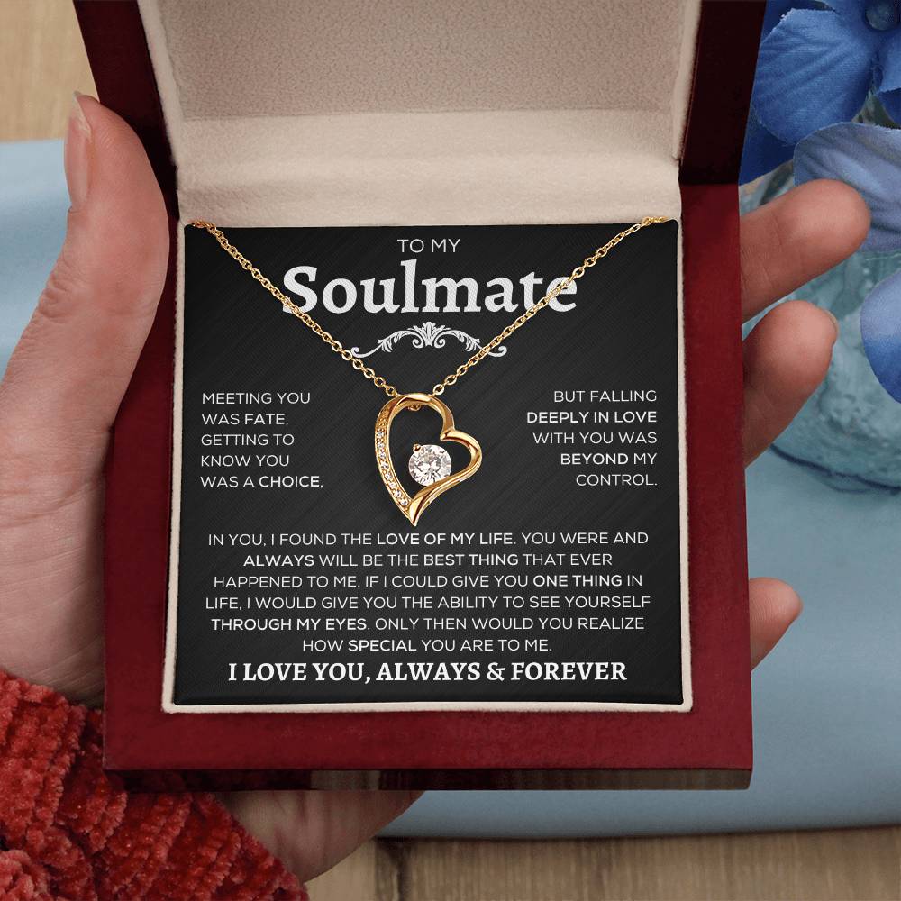 To My Soulmate | Meeting You Was Fate | Forever Love Necklace - Elliotrose Gifts