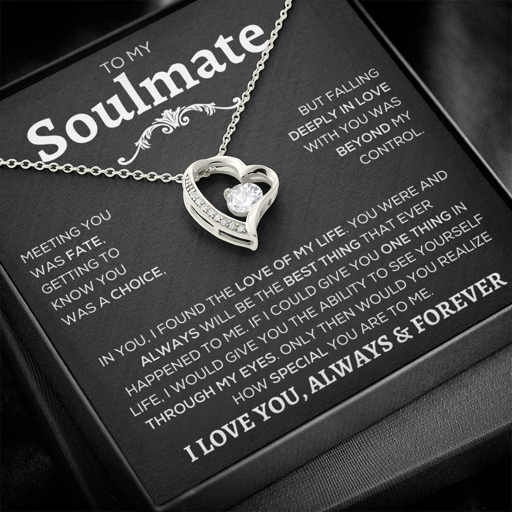 To My Soulmate | Meeting You Was Fate | Forever Love Necklace - Elliotrose Gifts