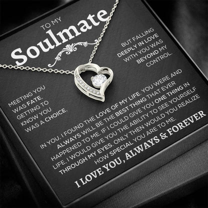 To My Soulmate | Meeting You Was Fate | Forever Love Necklace - Elliotrose Gifts