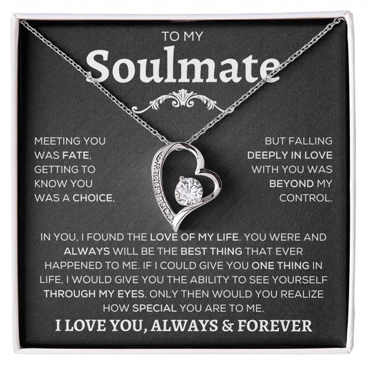 To My Soulmate | Meeting You Was Fate | Forever Love Necklace - Elliotrose Gifts