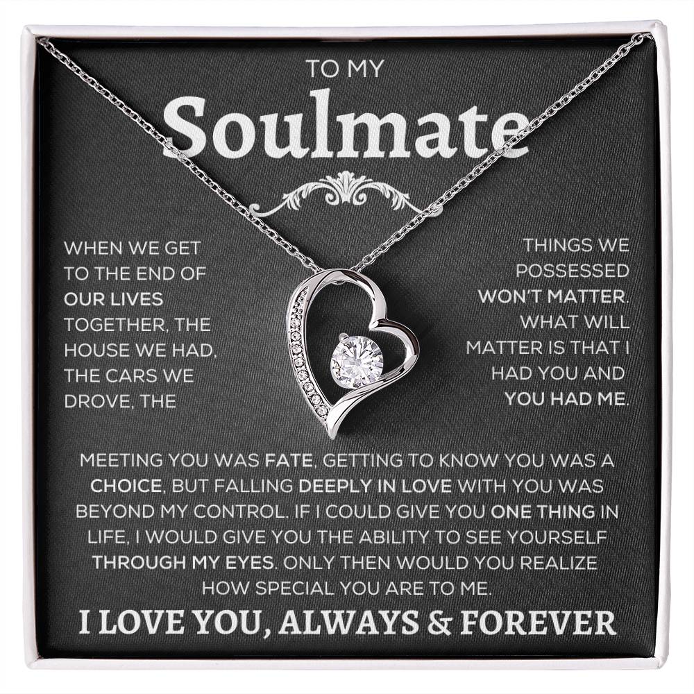 To My Soulmate | Our Lives | Forever Love Necklace - Elliotrose Gifts