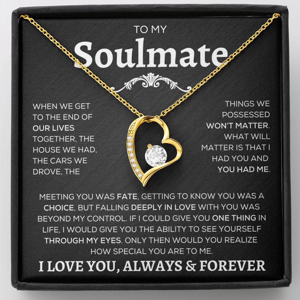 To My Soulmate | Our Lives | Forever Love Necklace - Elliotrose Gifts