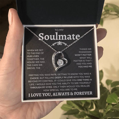 To My Soulmate | Our Lives | Forever Love Necklace - Elliotrose Gifts