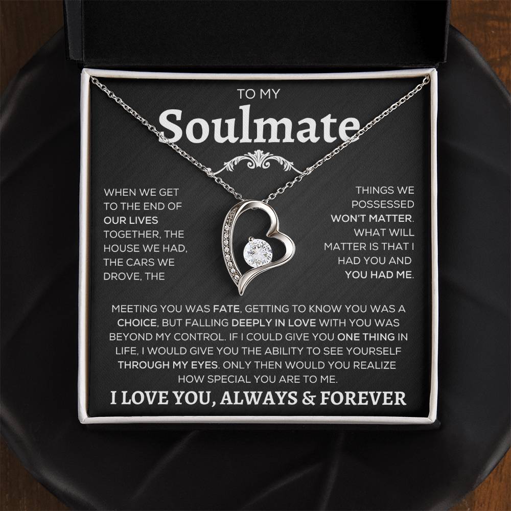 To My Soulmate | Our Lives | Forever Love Necklace - Elliotrose Gifts