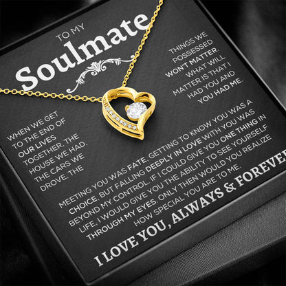 To My Soulmate | Our Lives | Forever Love Necklace - Elliotrose Gifts