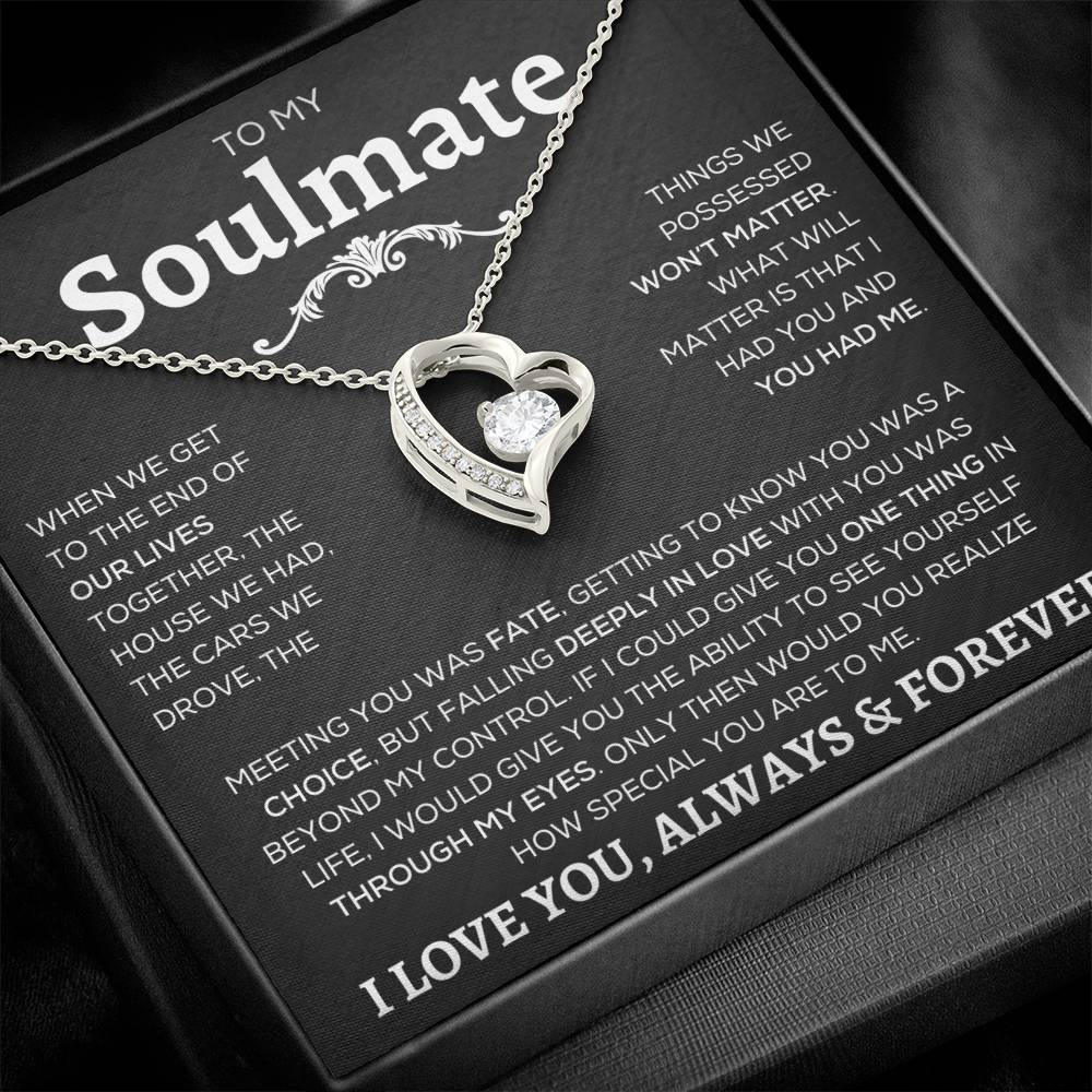 To My Soulmate | Our Lives | Forever Love Necklace - Elliotrose Gifts