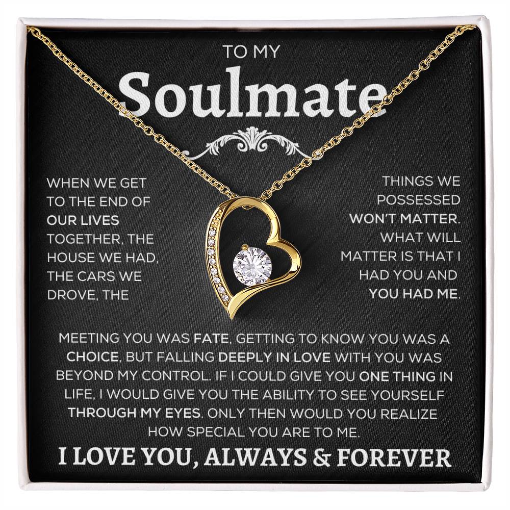 To My Soulmate | Our Lives | Forever Love Necklace - Elliotrose Gifts