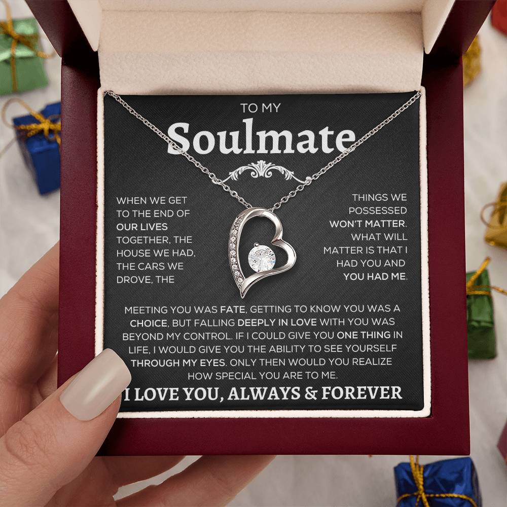 To My Soulmate | Our Lives | Forever Love Necklace - Elliotrose Gifts