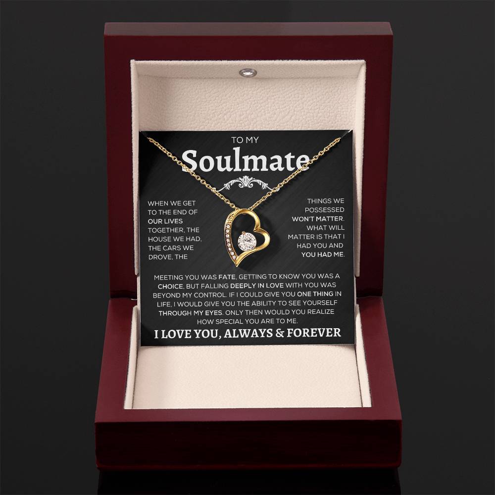 To My Soulmate | Our Lives | Forever Love Necklace - Elliotrose Gifts