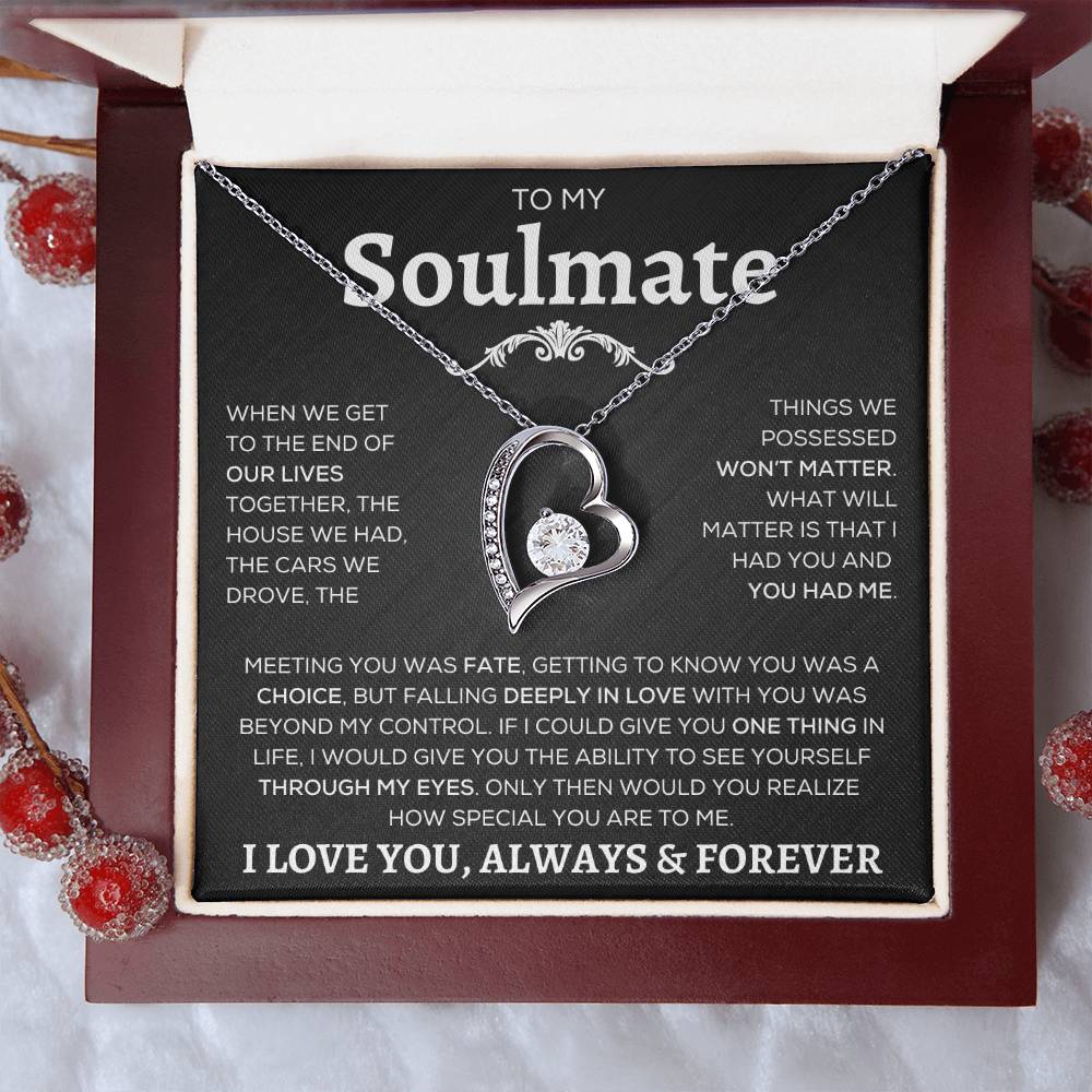 To My Soulmate | Our Lives | Forever Love Necklace - Elliotrose Gifts