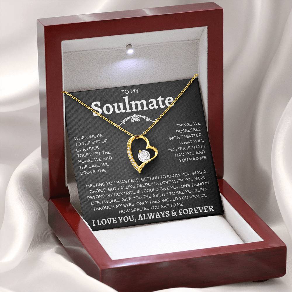 To My Soulmate | Our Lives | Forever Love Necklace - Elliotrose Gifts