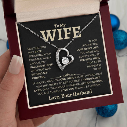 To My Wife | Meeting You Was Fate | Forever Love Necklace - Elliotrose Gifts