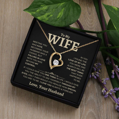 To My Wife | Meeting You Was Fate | Forever Love Necklace - Elliotrose Gifts