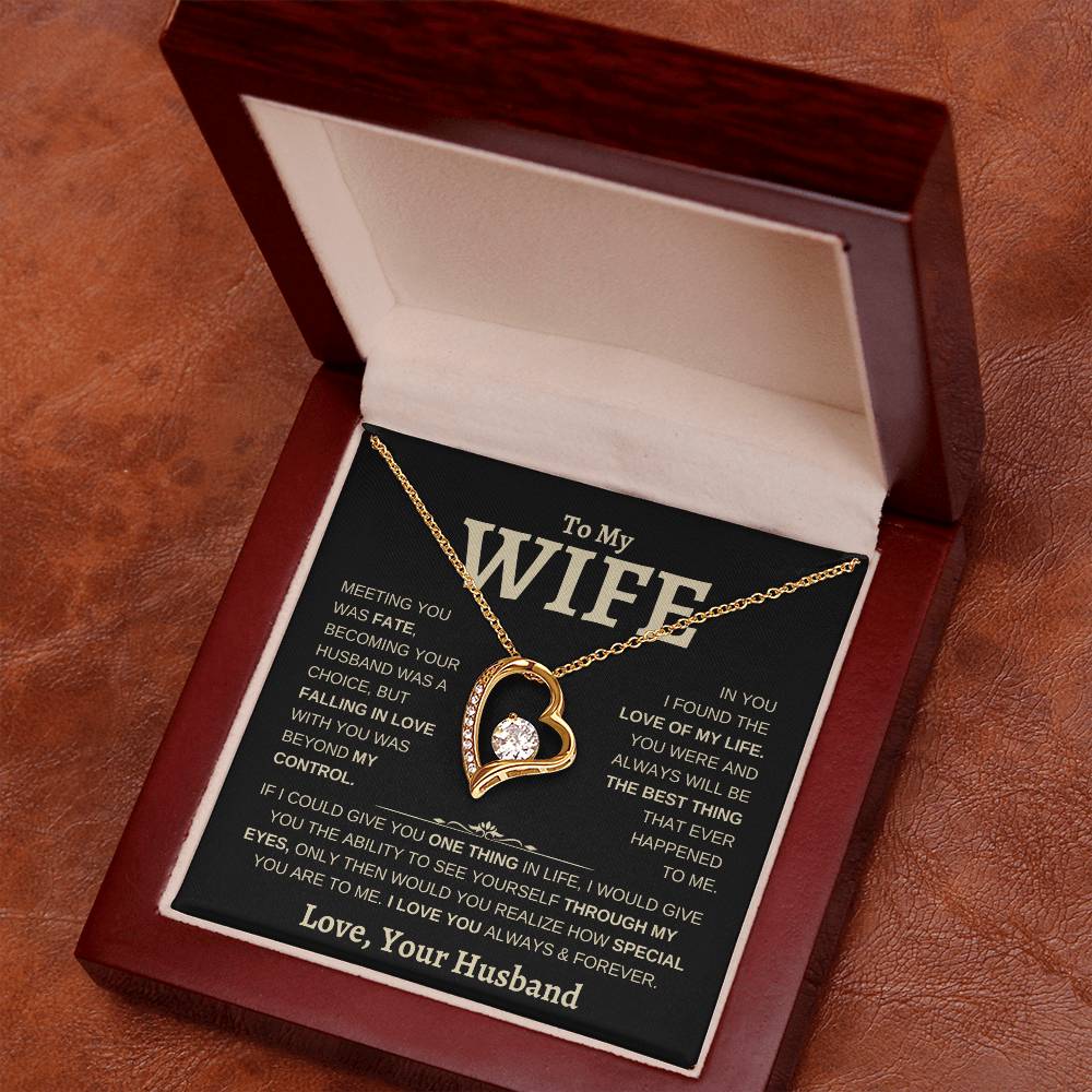 To My Wife | Meeting You Was Fate | Forever Love Necklace - Elliotrose Gifts