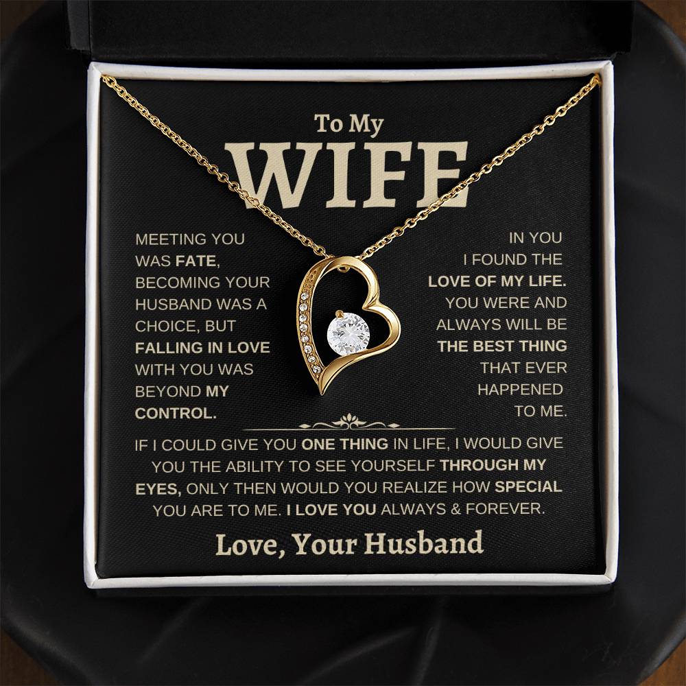 To My Wife | Meeting You Was Fate | Forever Love Necklace - Elliotrose Gifts