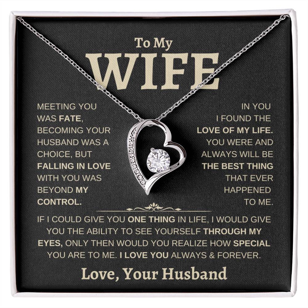 To My Wife | Meeting You Was Fate | Forever Love Necklace - Elliotrose Gifts