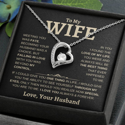 To My Wife | Meeting You Was Fate | Forever Love Necklace - Elliotrose Gifts