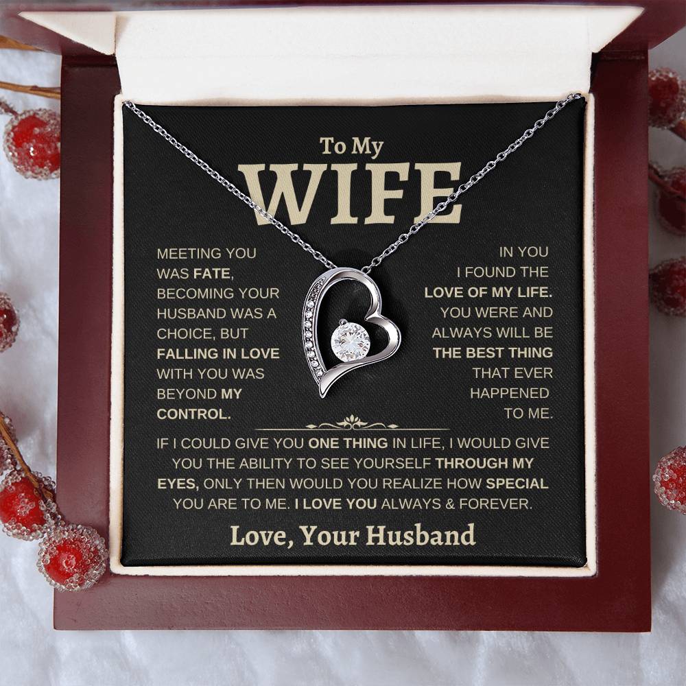 To My Wife | Meeting You Was Fate | Forever Love Necklace - Elliotrose Gifts