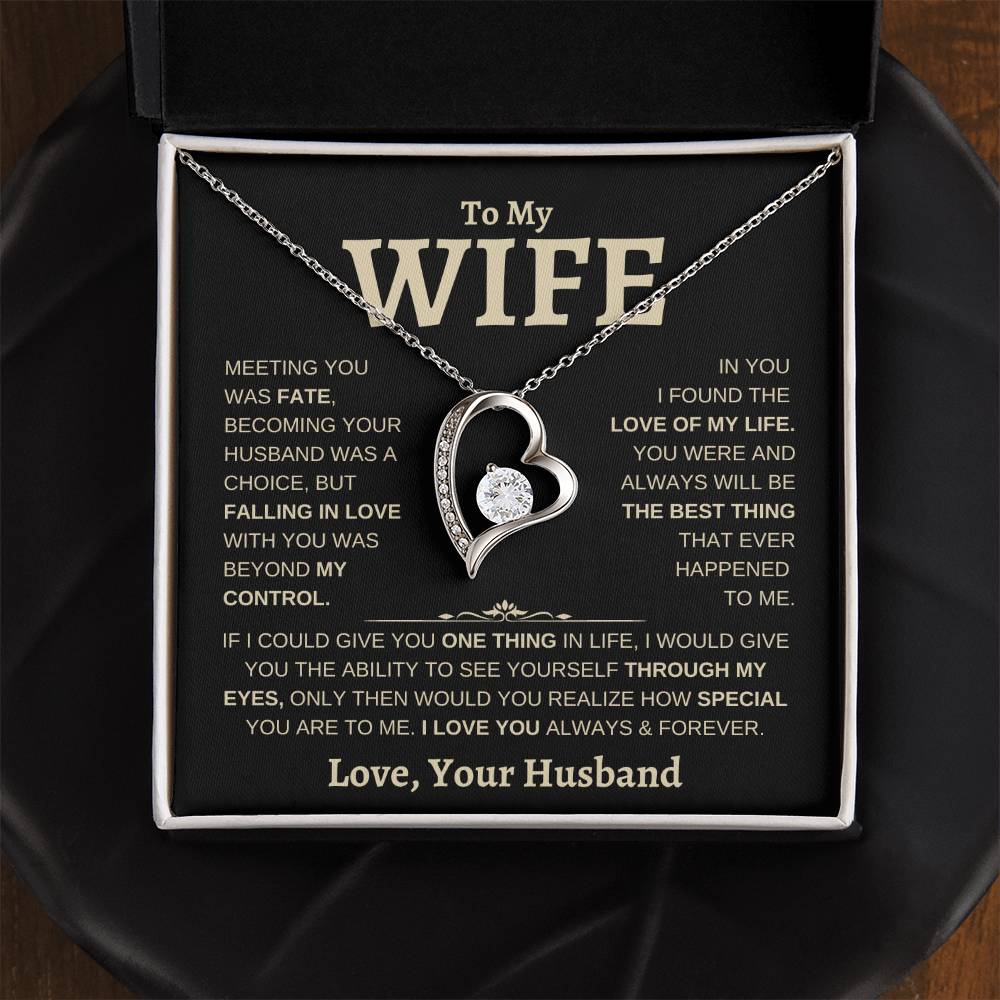 To My Wife | Meeting You Was Fate | Forever Love Necklace - Elliotrose Gifts