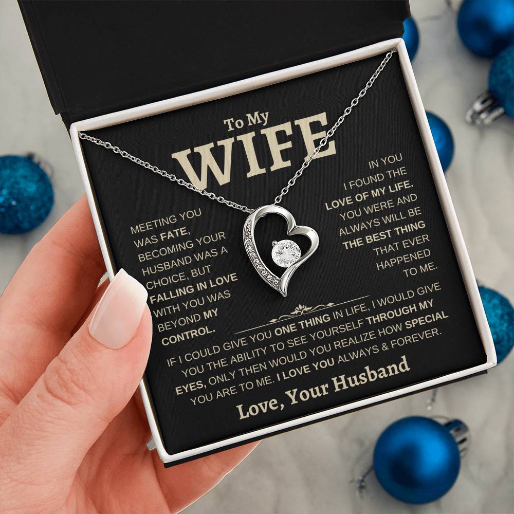 To My Wife | Meeting You Was Fate | Forever Love Necklace - Elliotrose Gifts